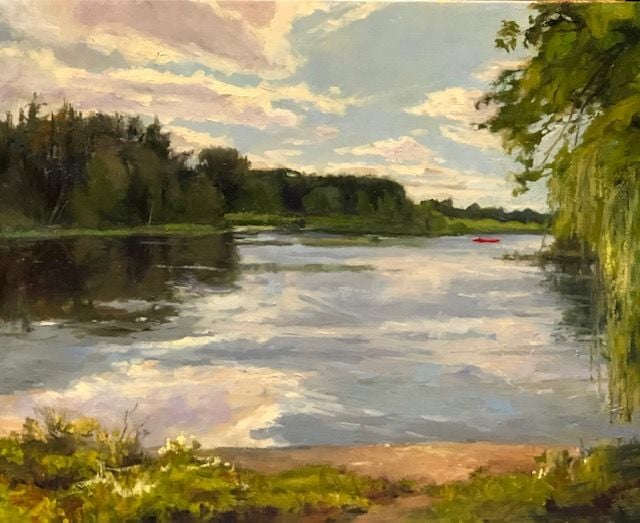 Lake Landscape Painting
