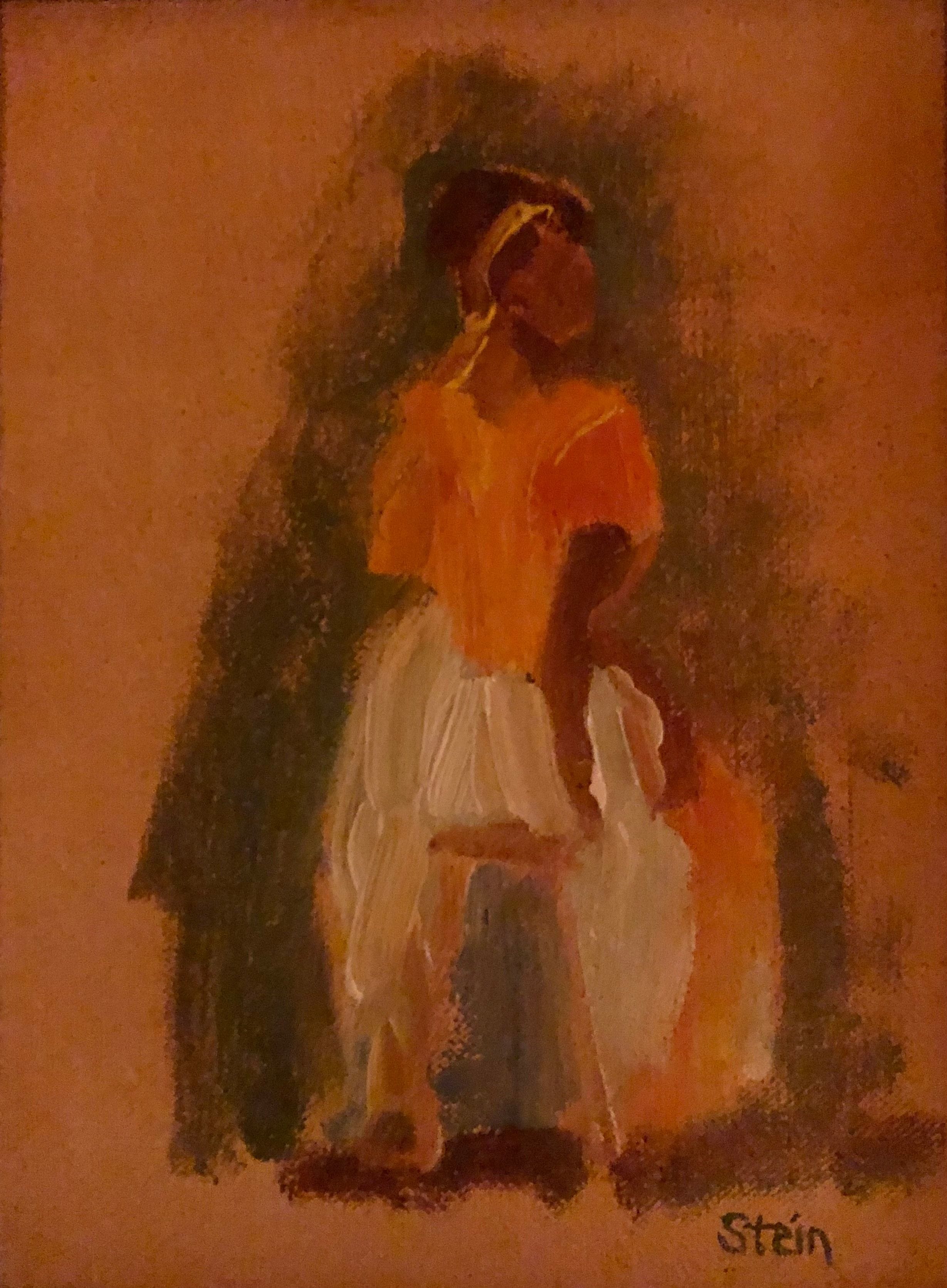 Woman In Orange Painting
