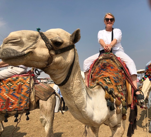 Gretchen Stein Riding A Camel